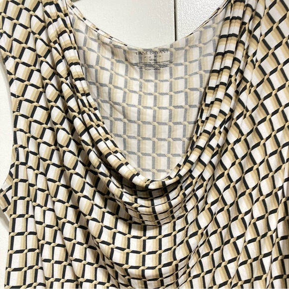 LANE BRYANT Window Pane Geometric Design sleeveless blouse - Picture 2 of 11